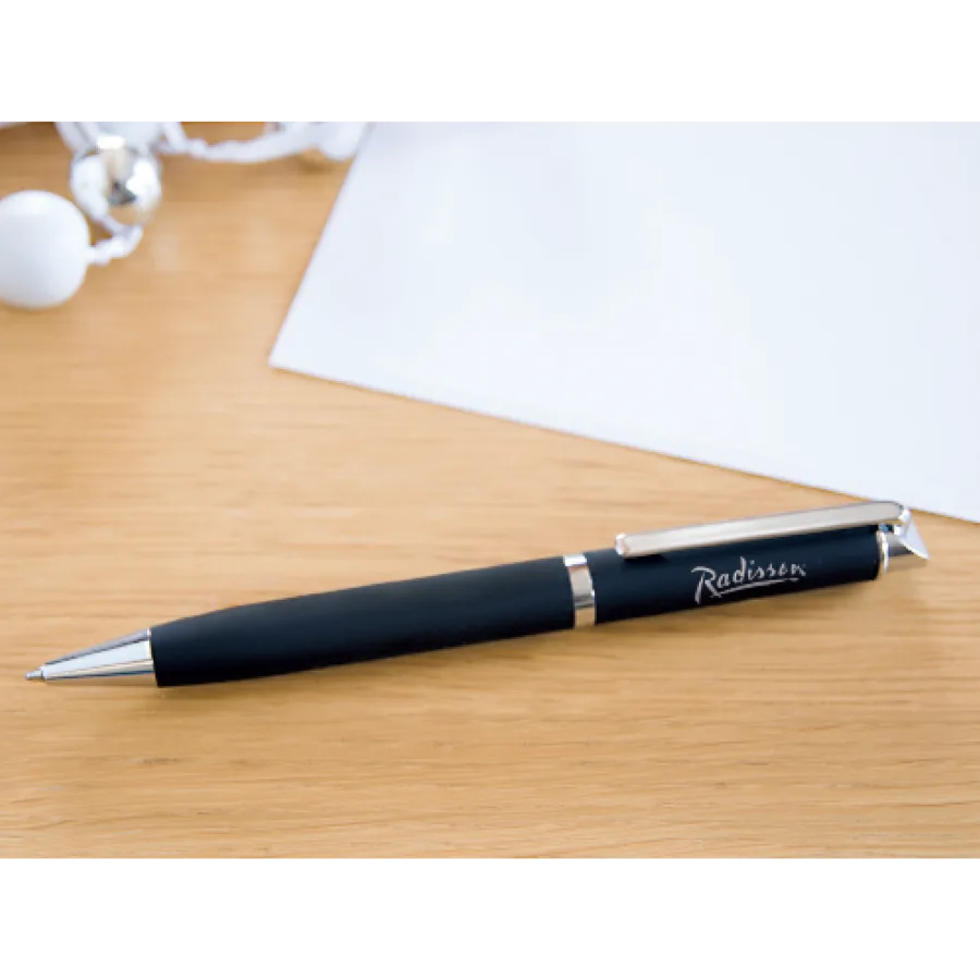 Vue 2 de Stylo bille rotatif metal