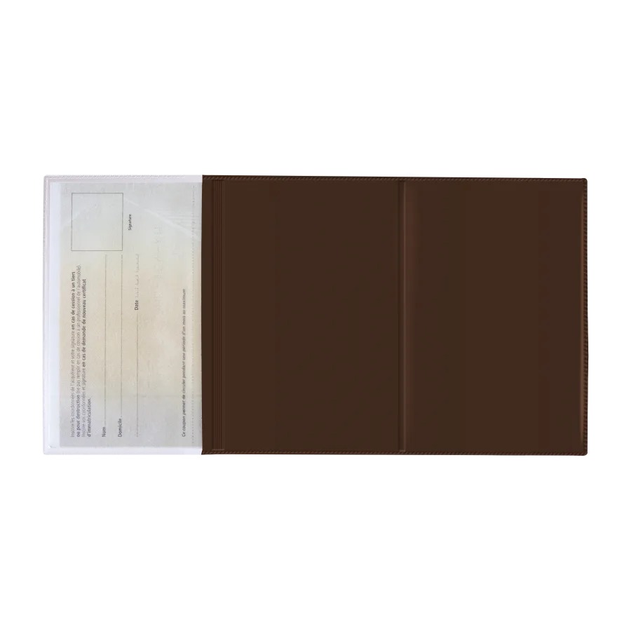 Vue 2 de Porte-carte grise pvc verni
