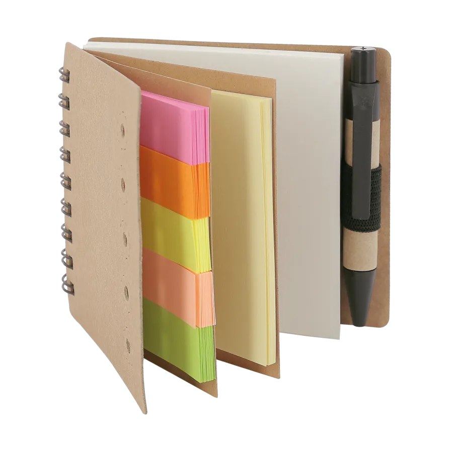Vue 4 de Bloc spirale adhesifs / stylo