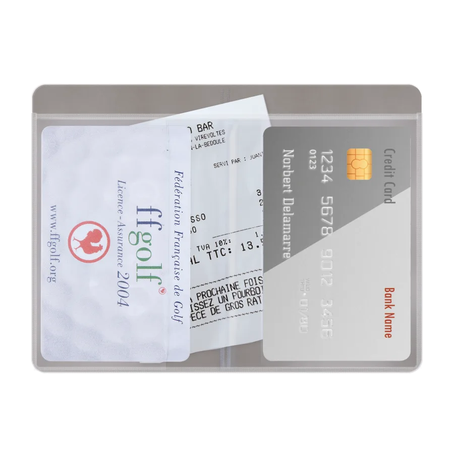 Vue 2 de Etui 2 cartes pvc gomme marbre