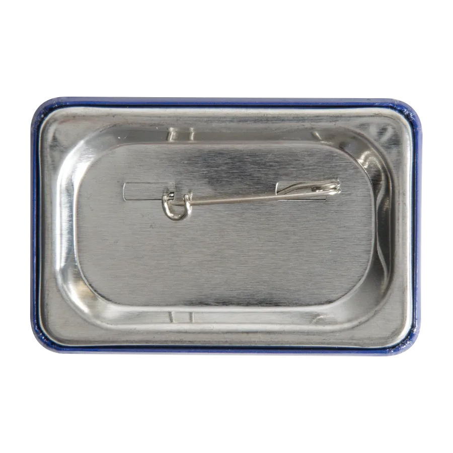 Vue 2 de Badge rectangle 5,9 x 3,9 cm