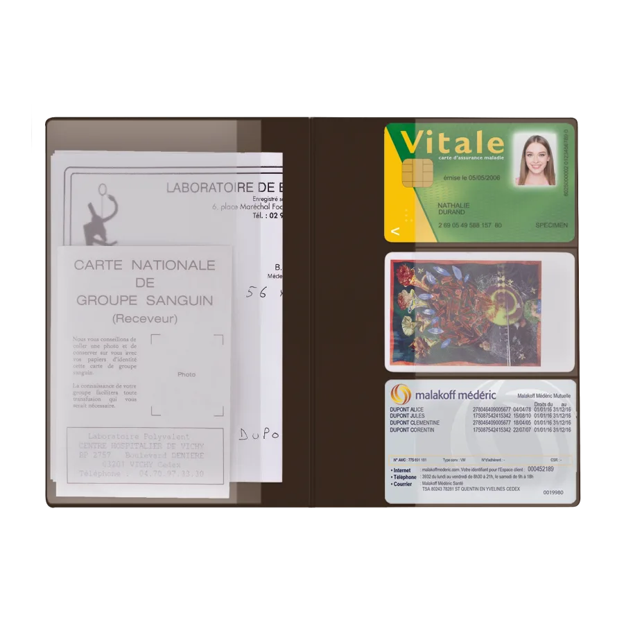 Vue 4 de Pochette sante 5 p pvc verni