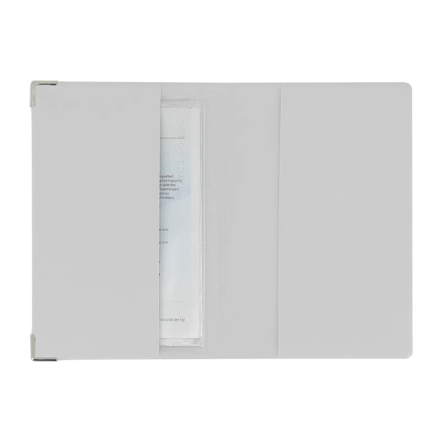 Vue 3 de Porte-carte grise pvc mat