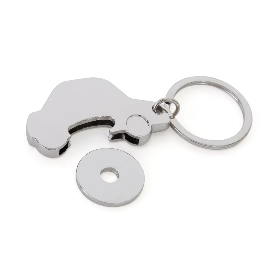 Vue 4 de Porte-cles jeton voiture
