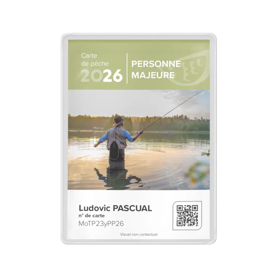 Vue 2 de Etui carte pêche pvc mat