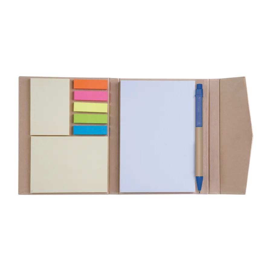 Vue 2 de Carnet a6 avec adhesif/stylo