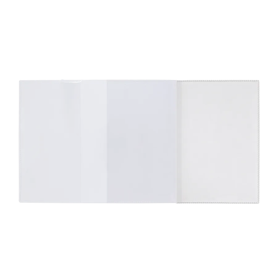 Vue 4 de Porte-carte grise pvc stand.