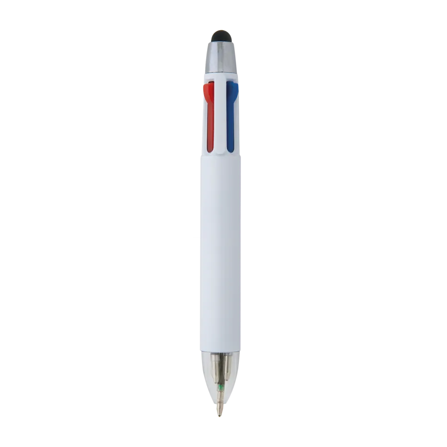 Vue 3 de Stylo/stylet 4 couleurs
