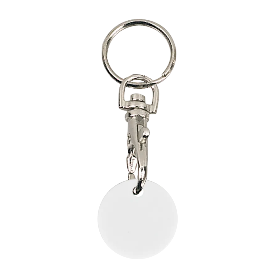 Vue 3 de Porte-cles jeton plastique
