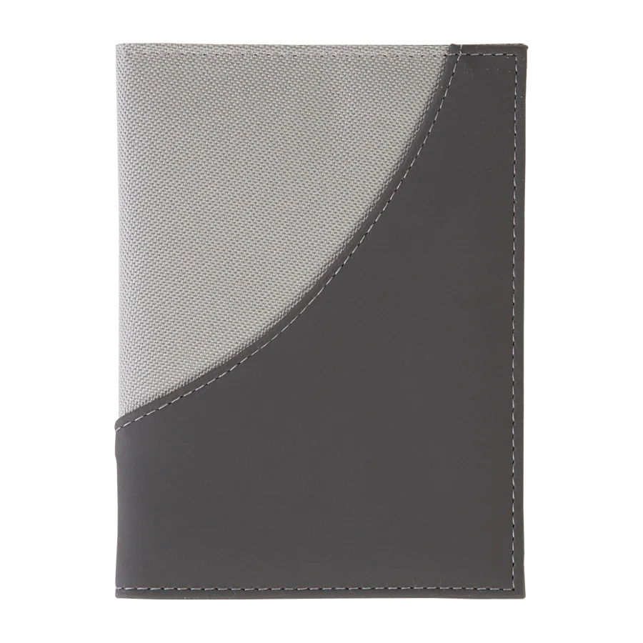Vue 3 de Porte-carte grise poly. cousu