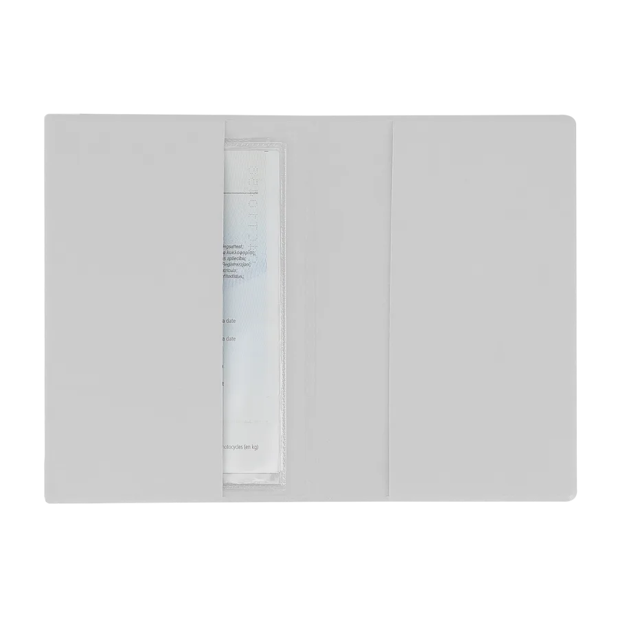 Vue 3 de Porte-carte grise pvc mat