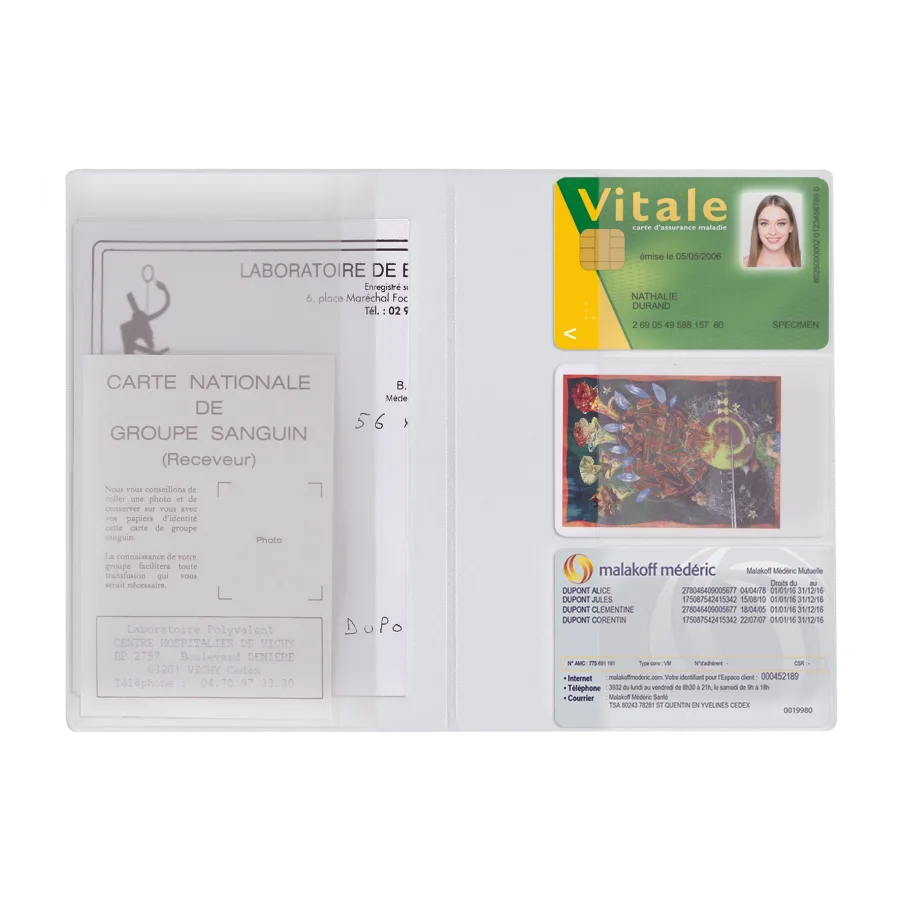 Vue 4 de Pochette sante 5 p pvc mat