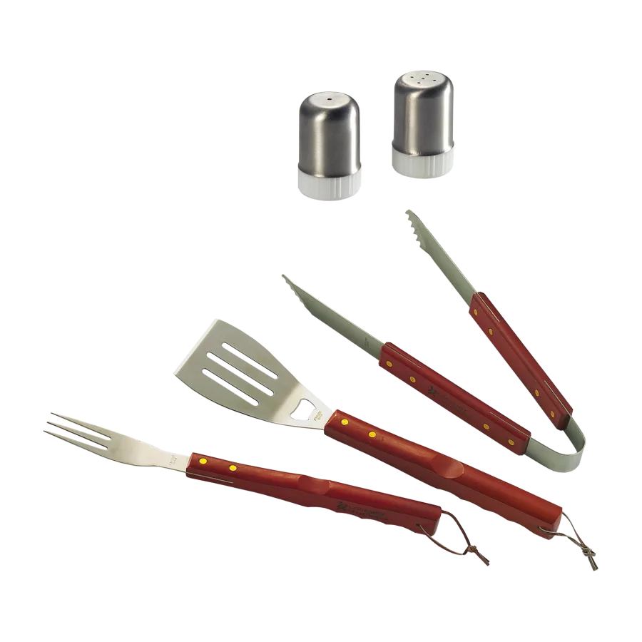 Vue 3 de Tablier set barbecue