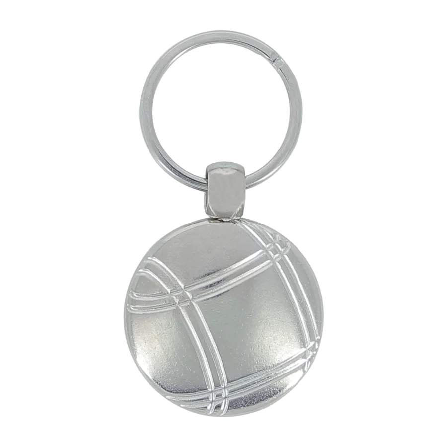 Vue 3 de Porte-cles petanque metal ue