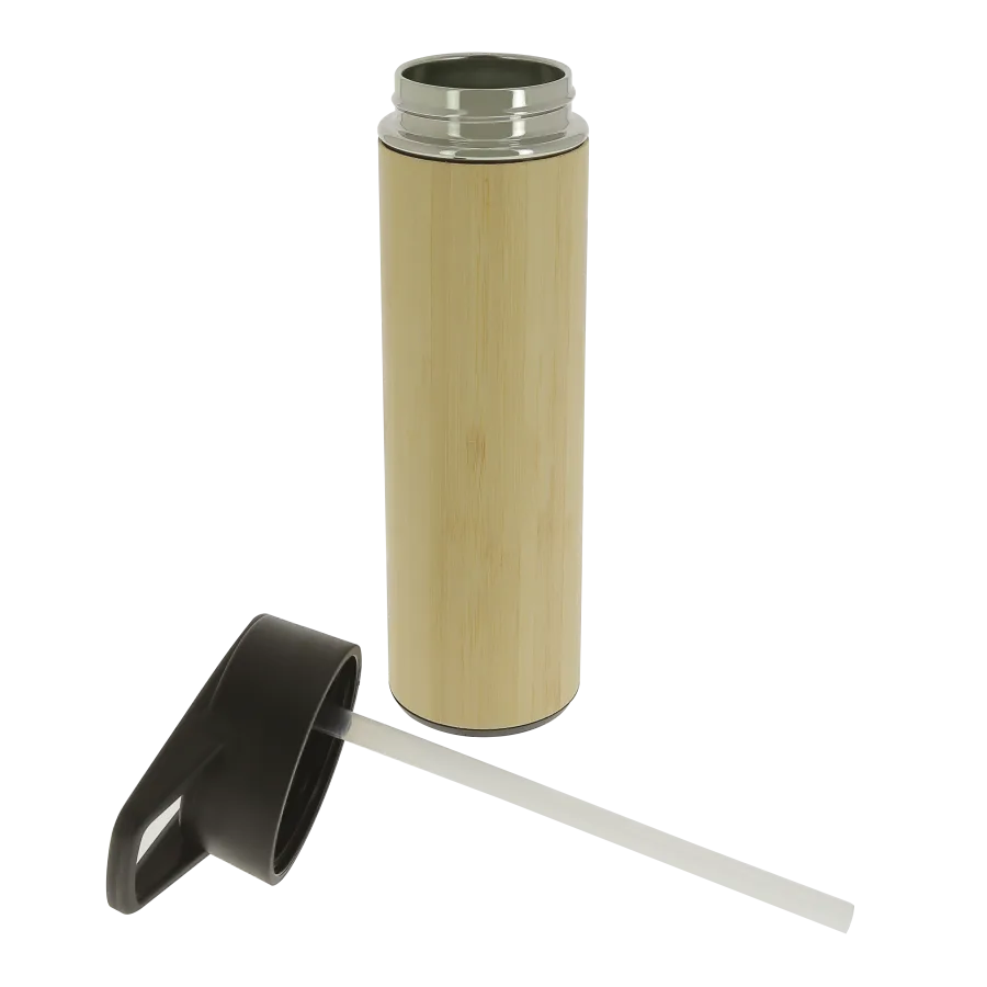 Vue 3 de Gourde isotherme bambou 40 cl