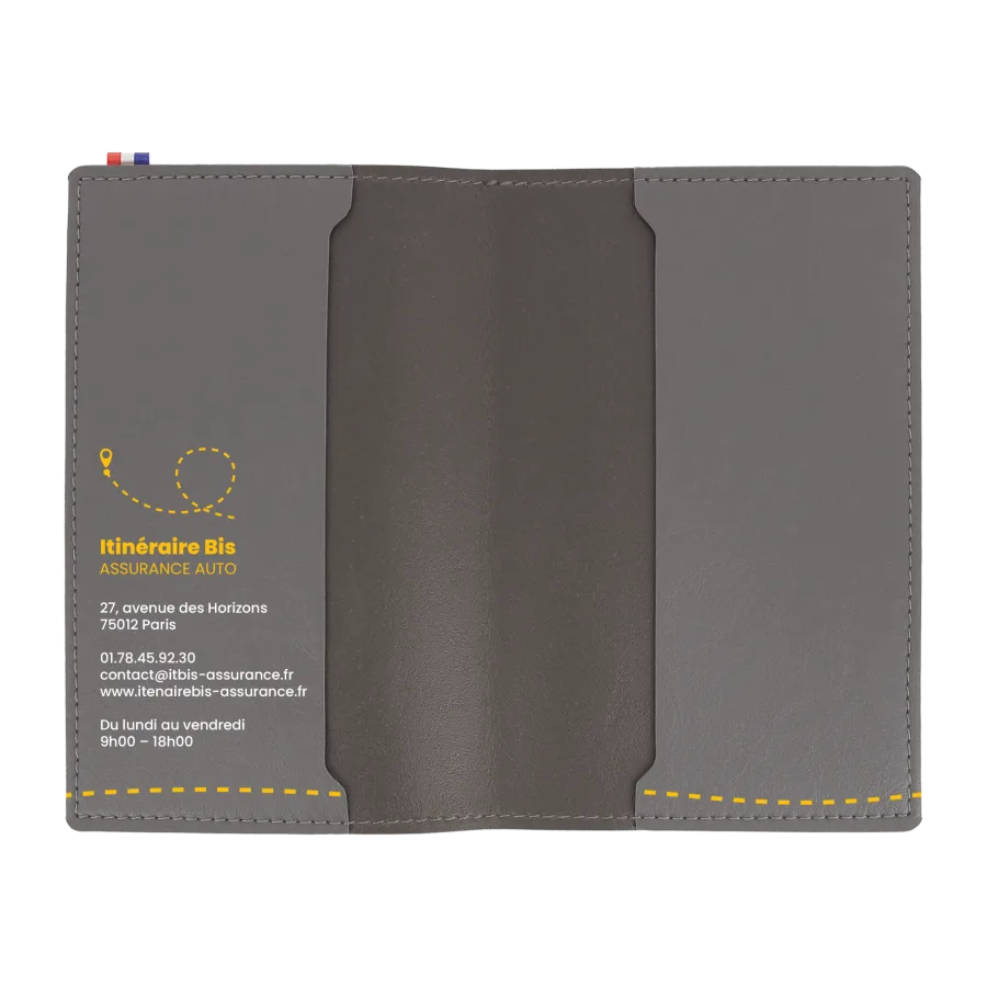 Vue 5 de Porte-carte grise couture fr