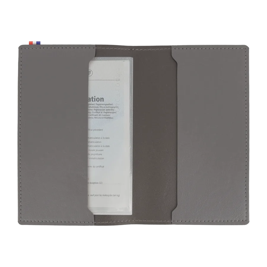 Vue 3 de Porte-carte grise couture fr