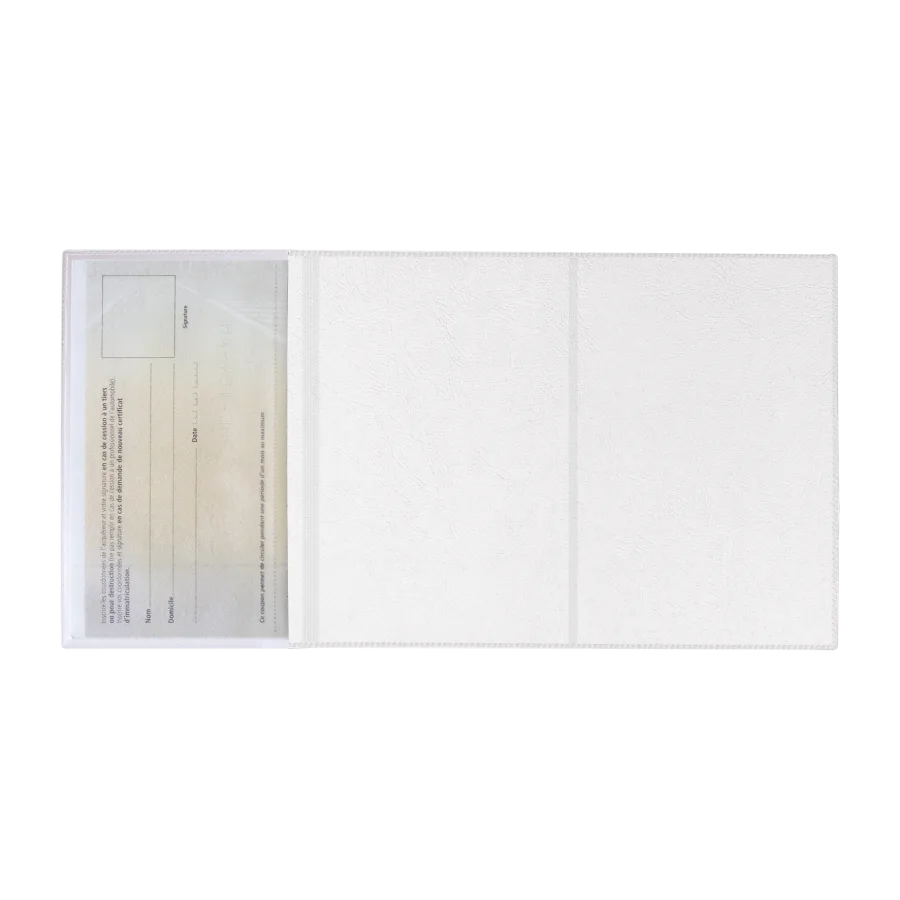 Vue 3 de Porte-carte grise pvc standard