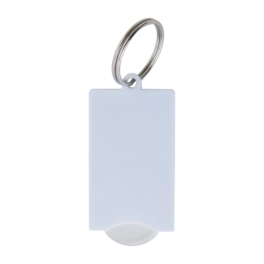 Vue 3 de Porte-cles jeton plastique