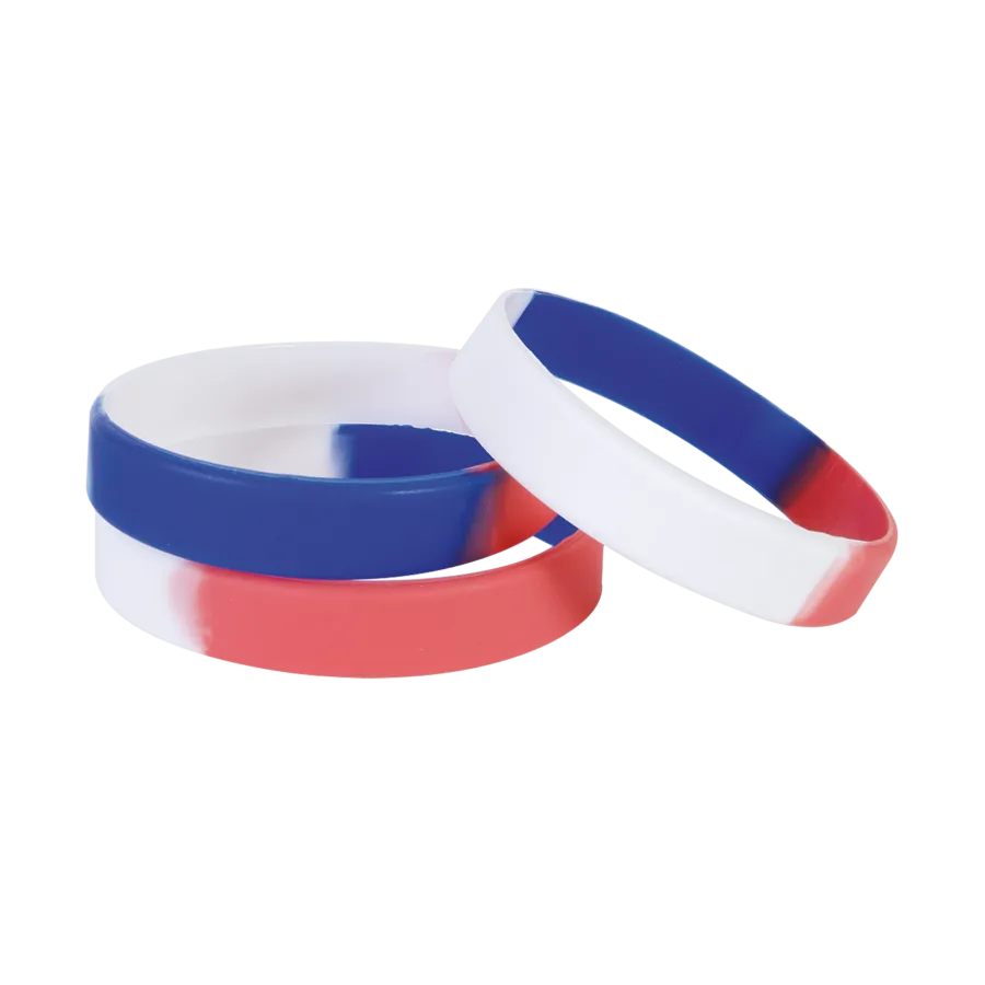 Vue 3 de Bracelet silicone tri. adulte