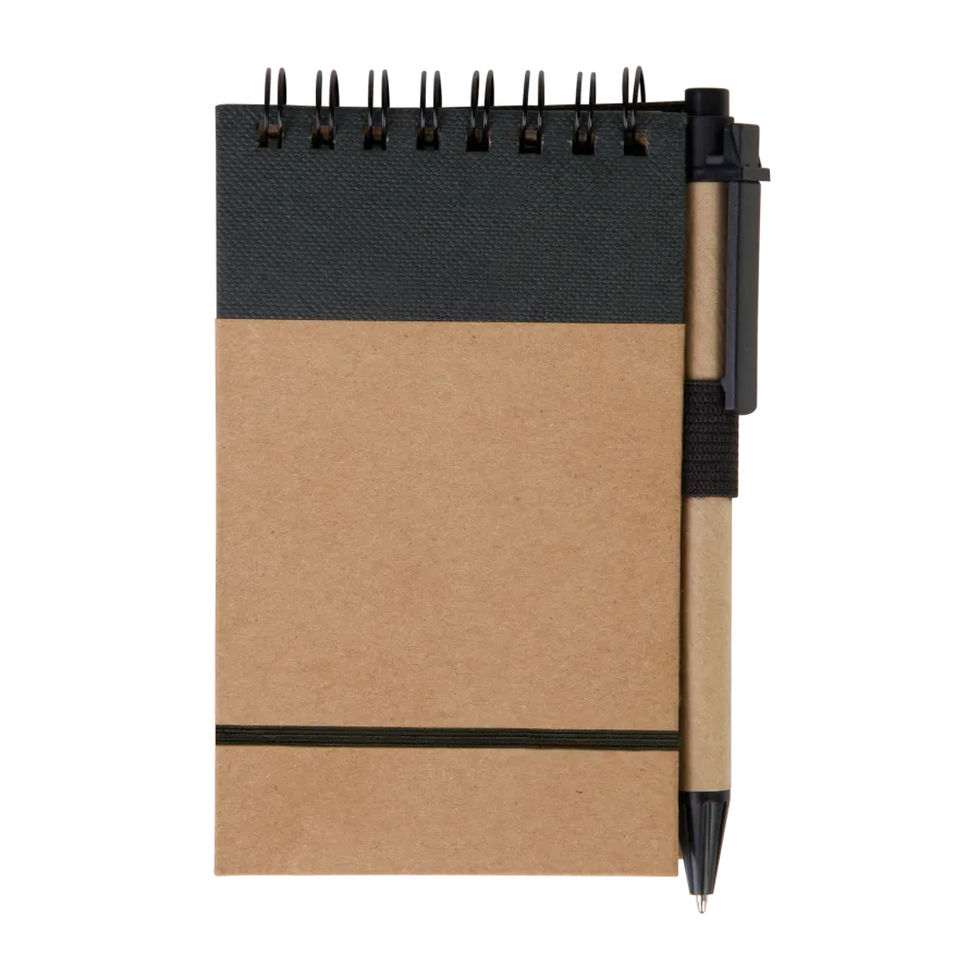 Vue 2 de Carnet spirales adhesif/stylo