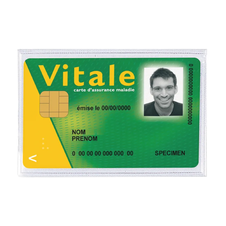 Vue 2 de Porte carte adhesif (x12)