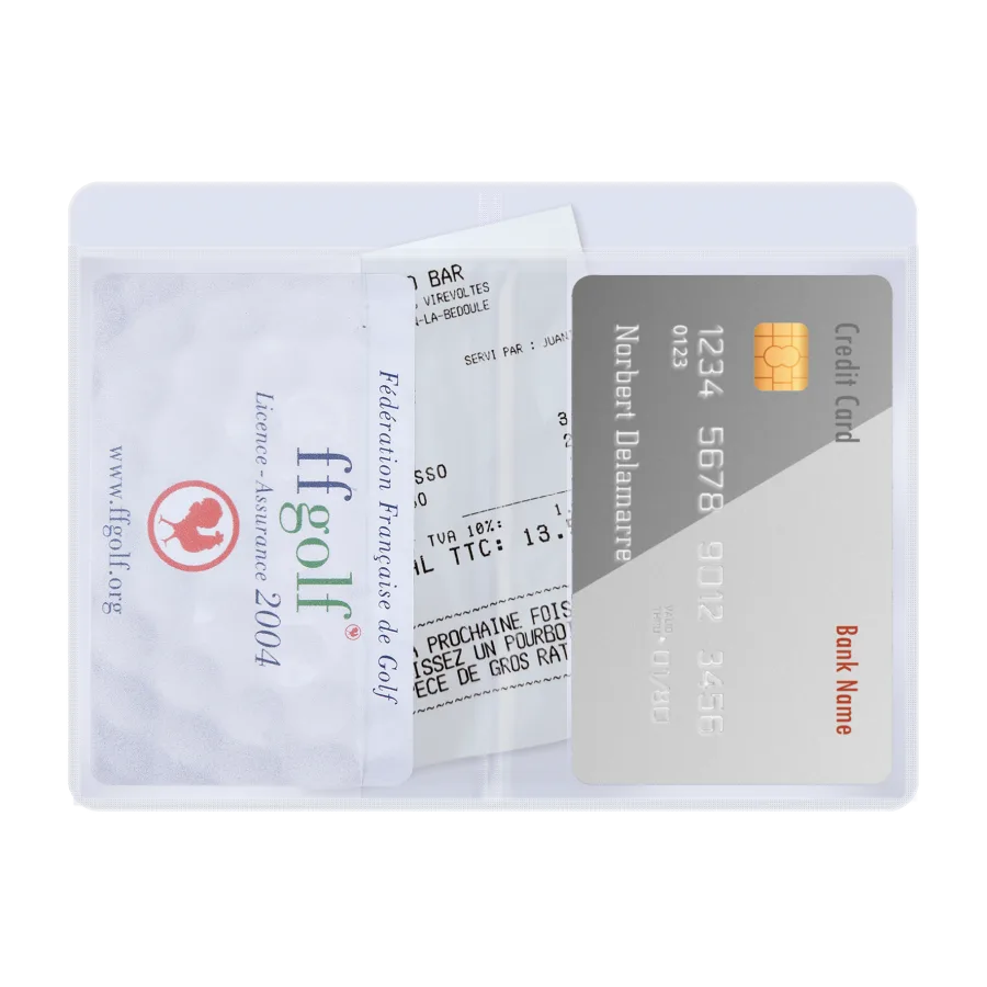 Vue 5 de Etui 2 cartes pvc standard