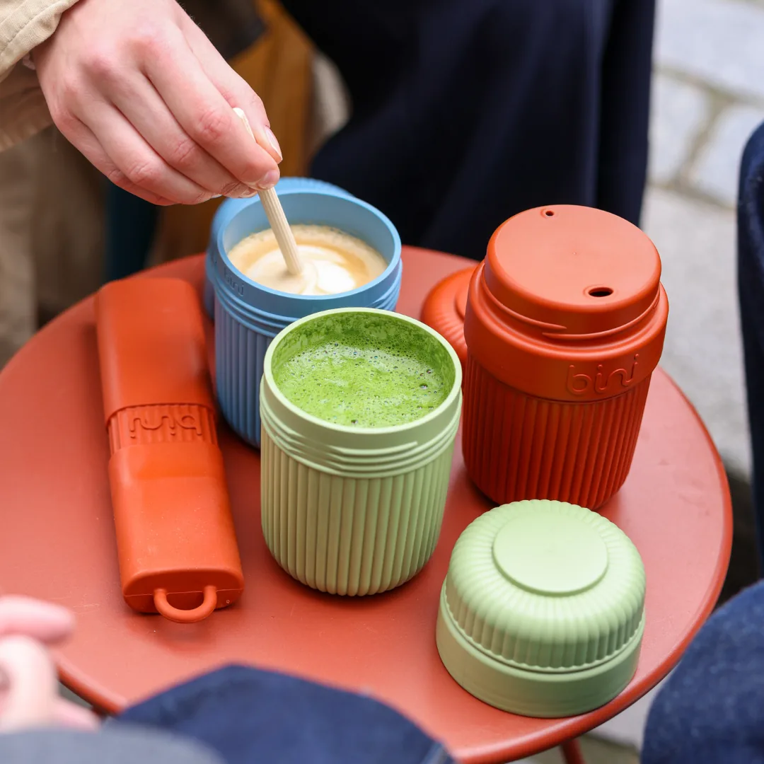 Vue 3 de Mug nomade hermétique bio-sourcé Made in France