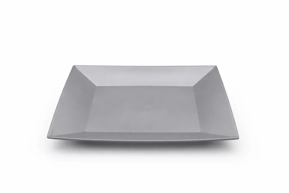 Assiette carrée plate réutilisable