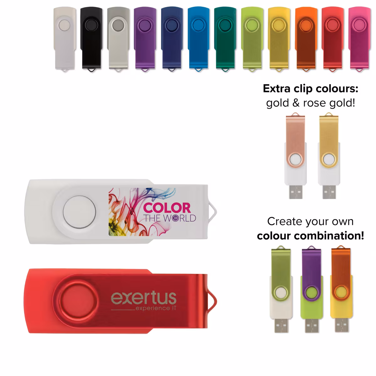 Vue 3 de Clé USB 4GB Flash drive Twister