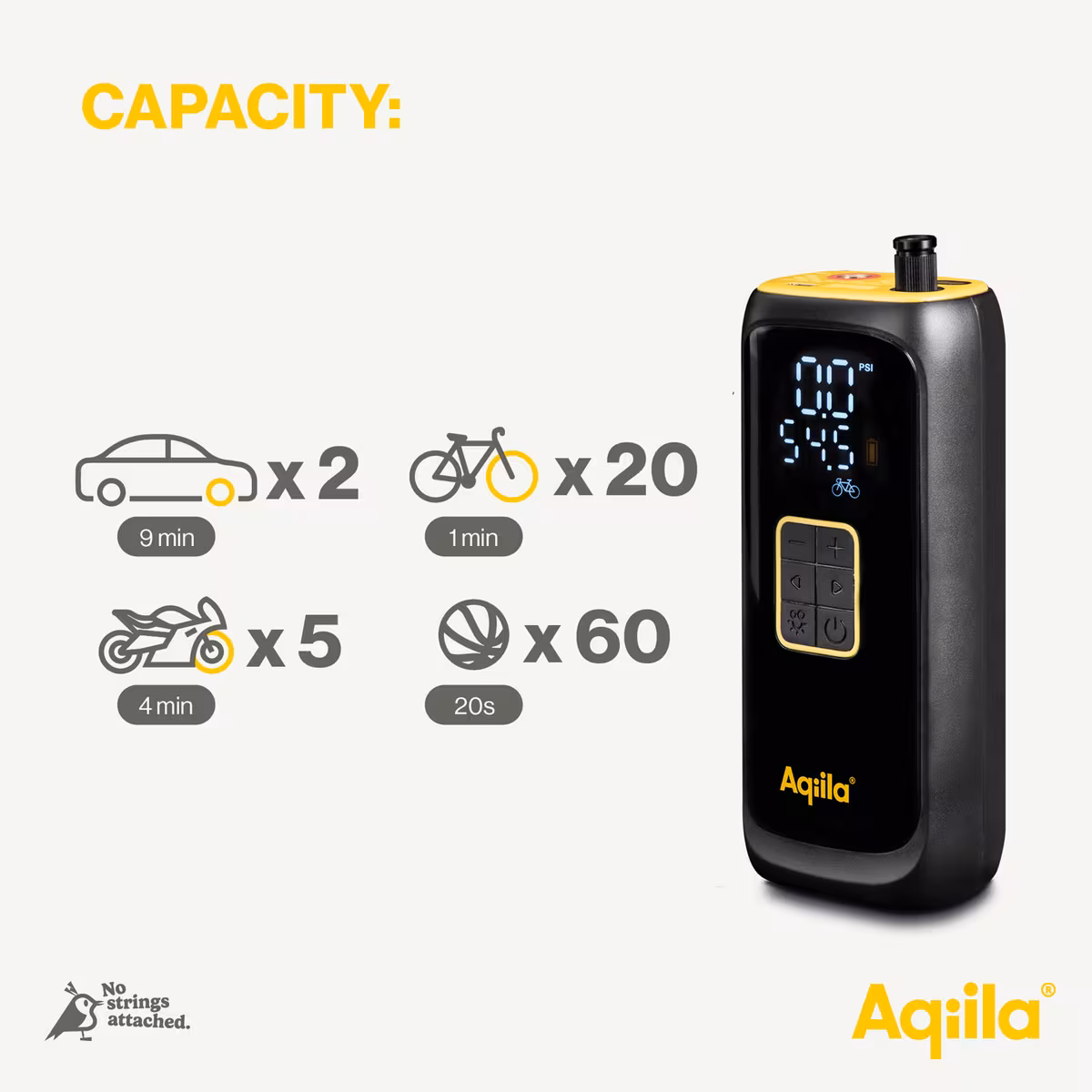 Vue 2 de Compresseur portable Aqiila Airbird C4