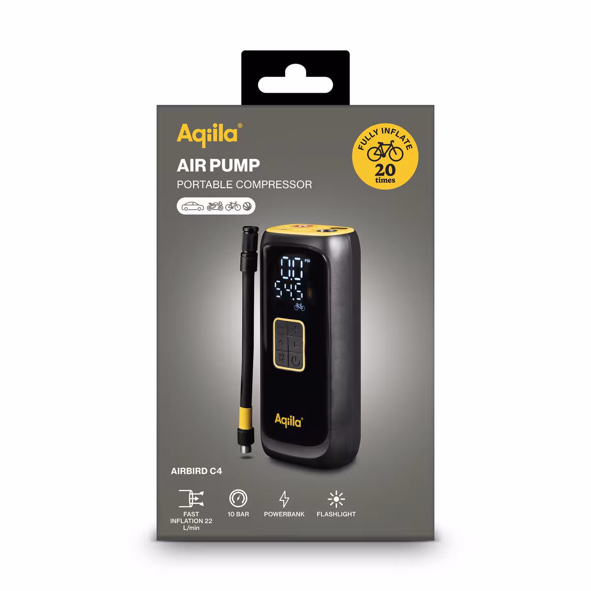 Vue 10 de Compresseur portable Aqiila Airbird C4