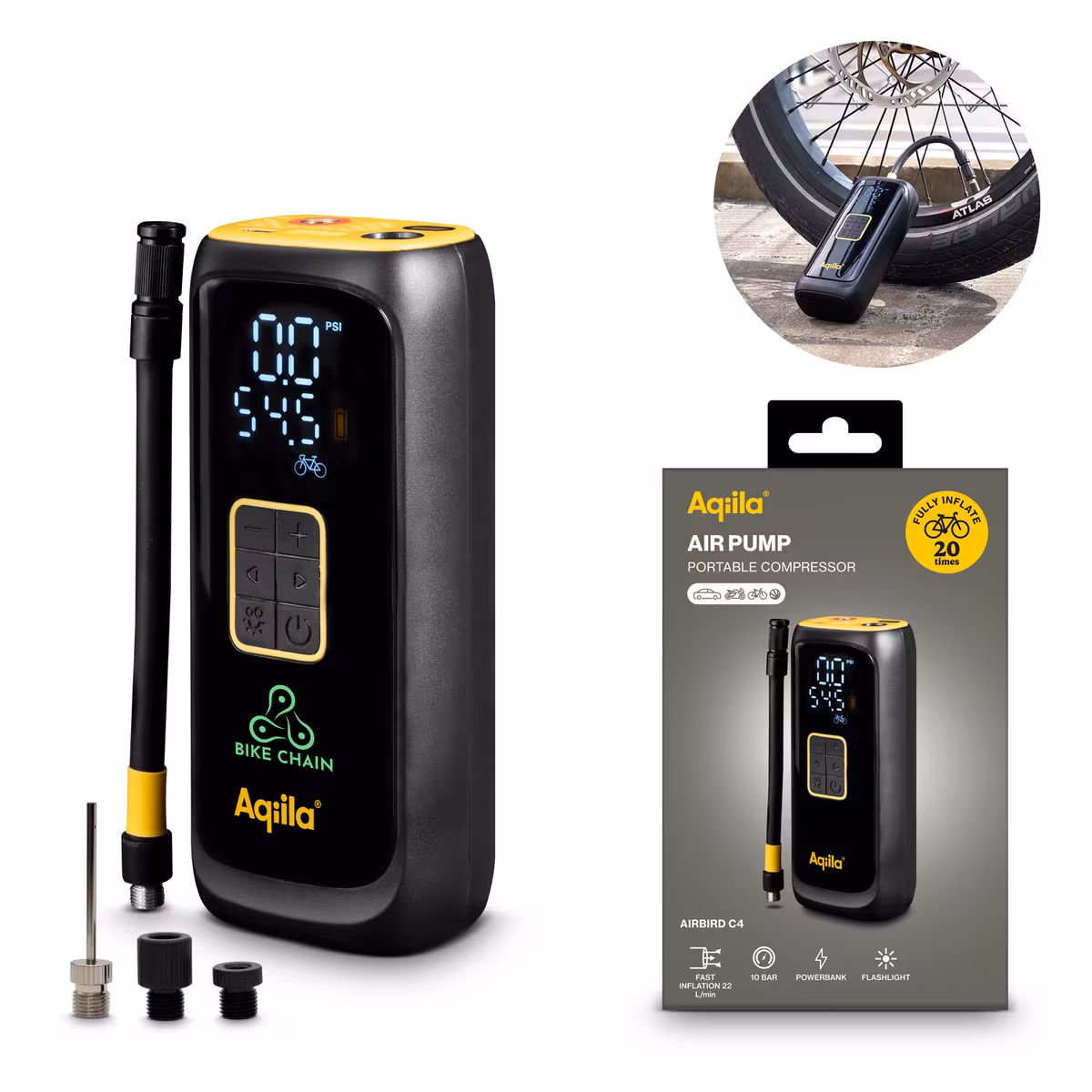 Compresseur portable Aqiila Airbird C4