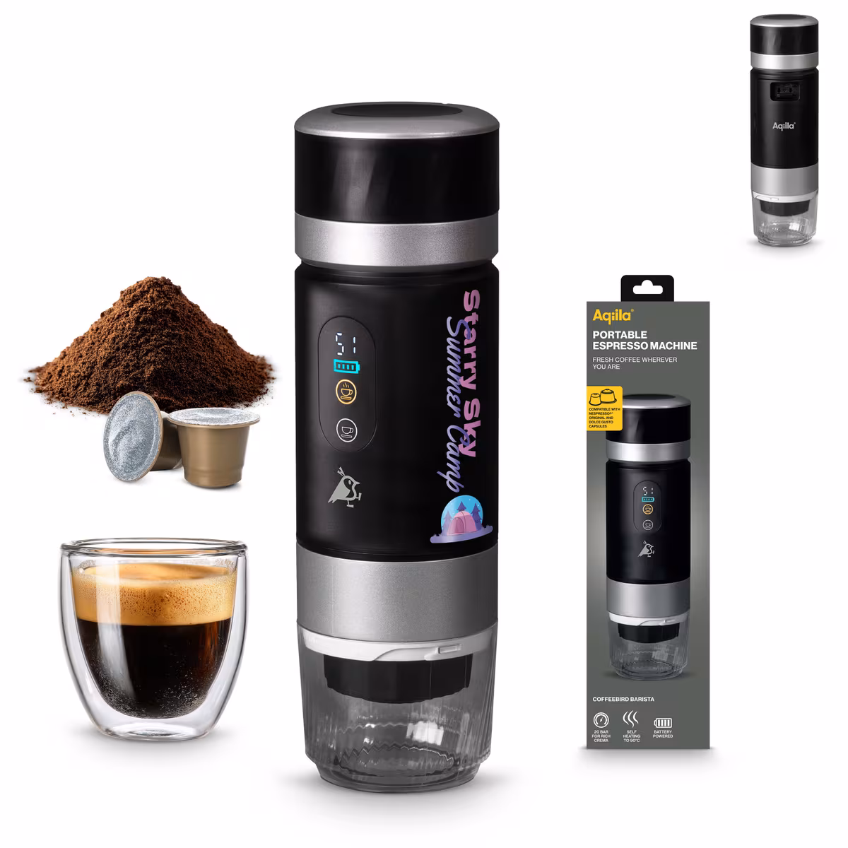 Machine à expresso portable Aqiila Coffeebird Barista