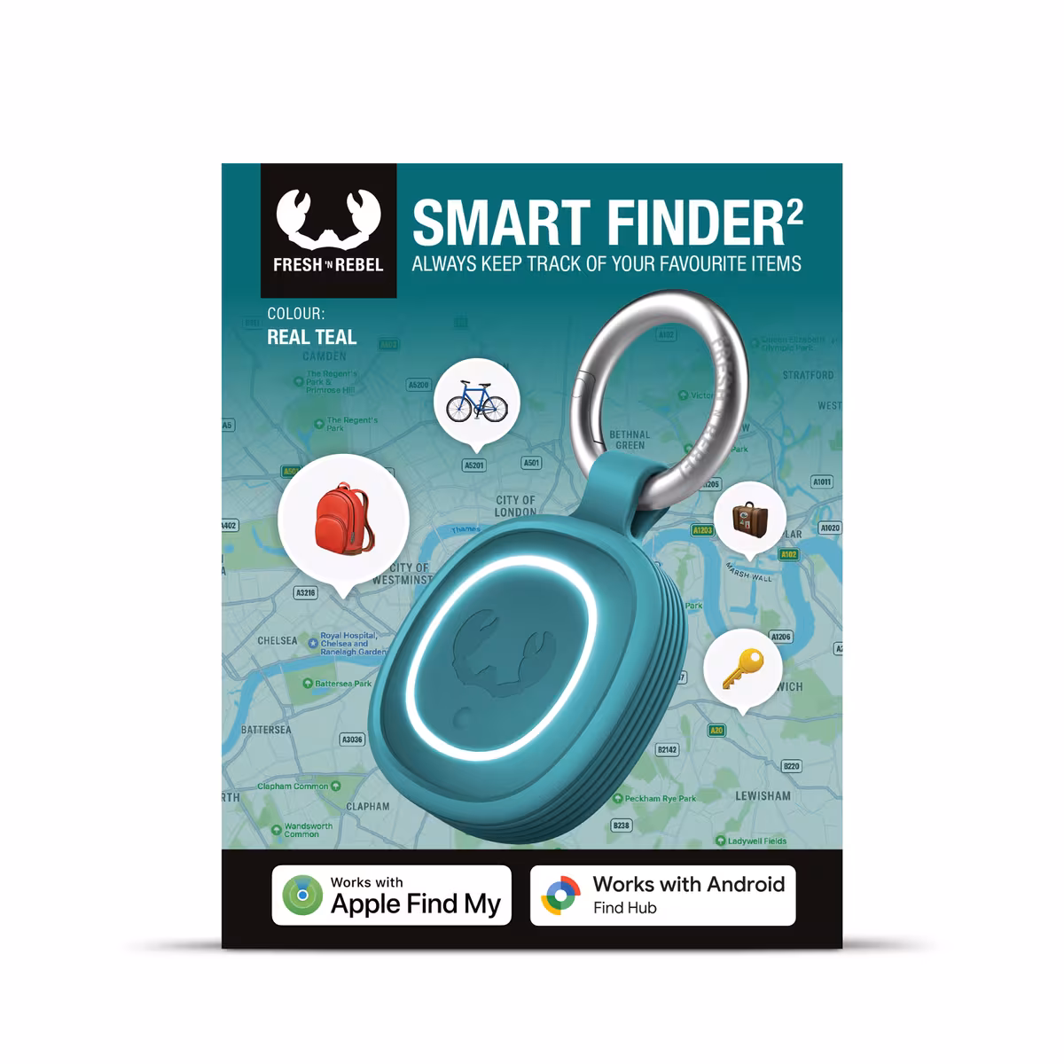 Vue 15 de Fresh 'n Rebel Smart Finder 2 Tracker Bluetooth IPX7 résistant à l'eau