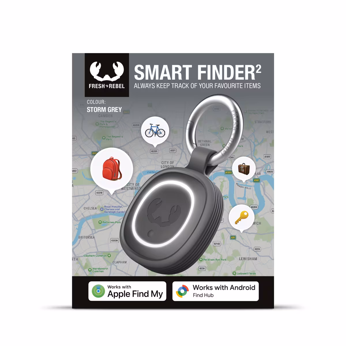 Vue 20 de Fresh 'n Rebel Smart Finder 2 Tracker Bluetooth IPX7 résistant à l'eau