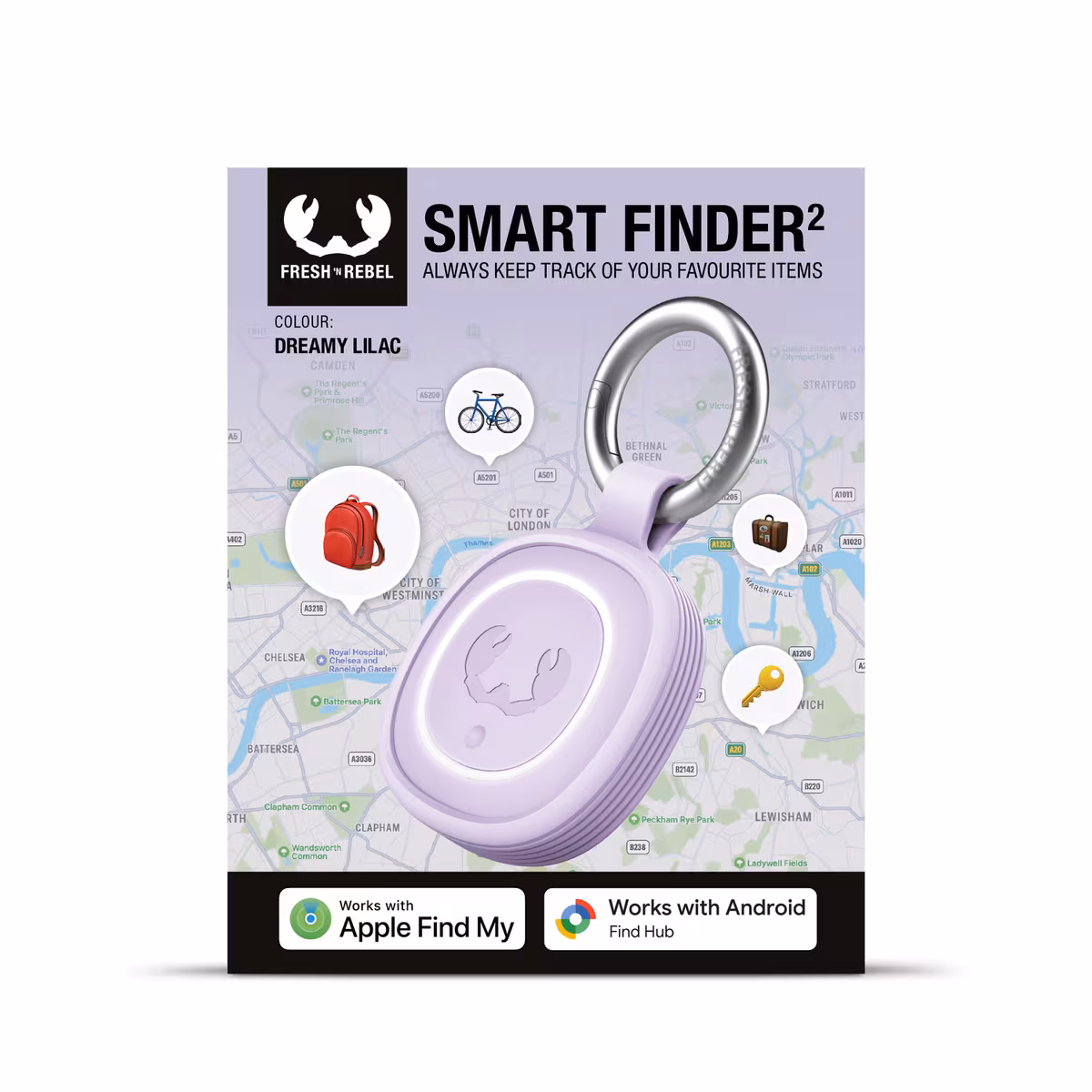 Vue 5 de Fresh 'n Rebel Smart Finder 2 Tracker Bluetooth IPX7 résistant à l'eau