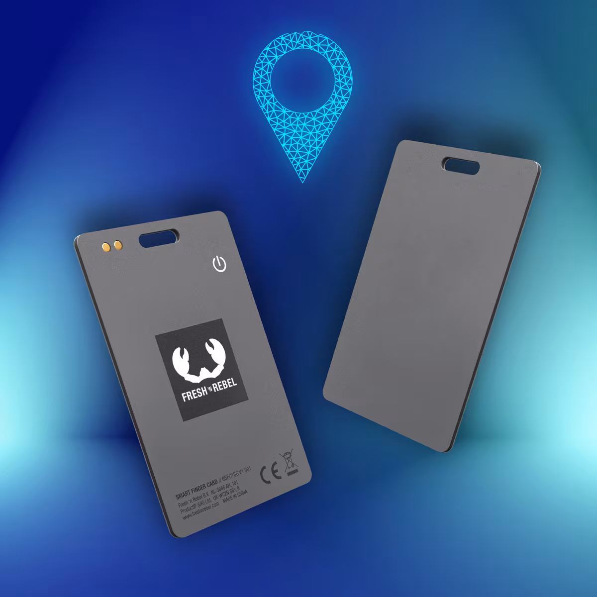 Vue 6 de Fresh 'n Rebel Card Finder avec étiquette de bagage pour Apple et Google
