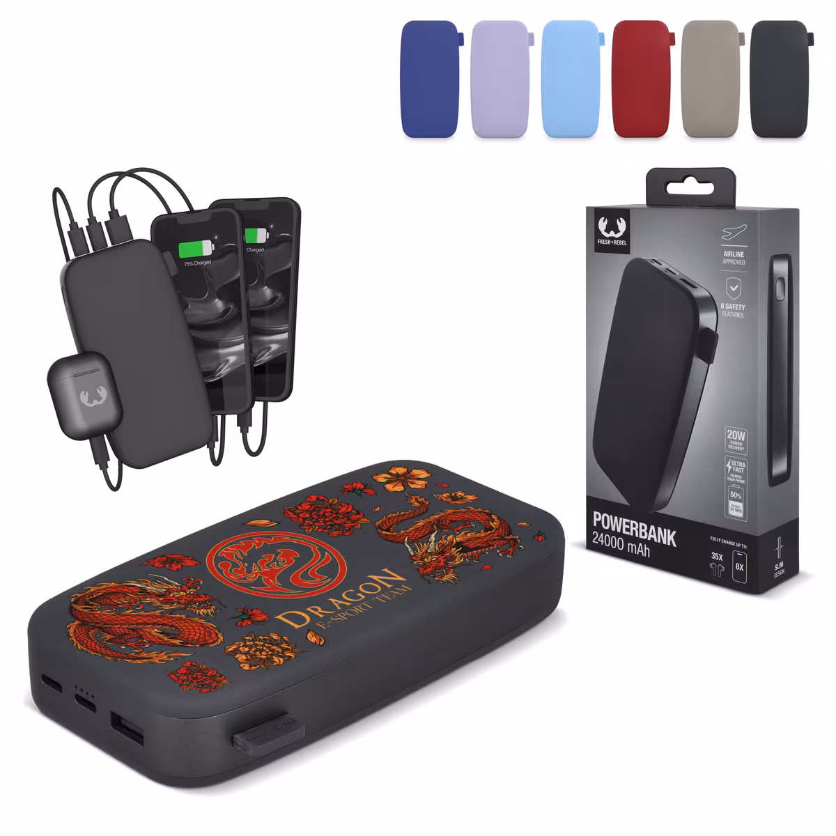 Vue 10 de 2PB24100 I Fresh 'n Rebel Powerbank 24000 mAh PD USB-C
