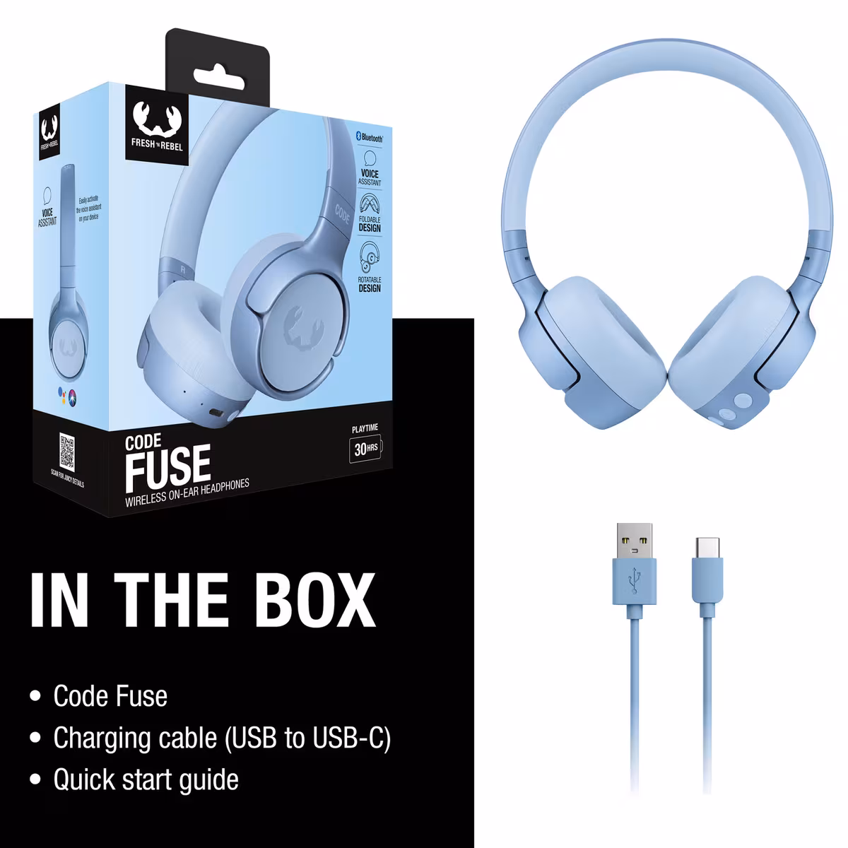 Vue 25 de 3HP1100 I Fresh 'n Rebel Code Fuse-Wireless on-ear headphone