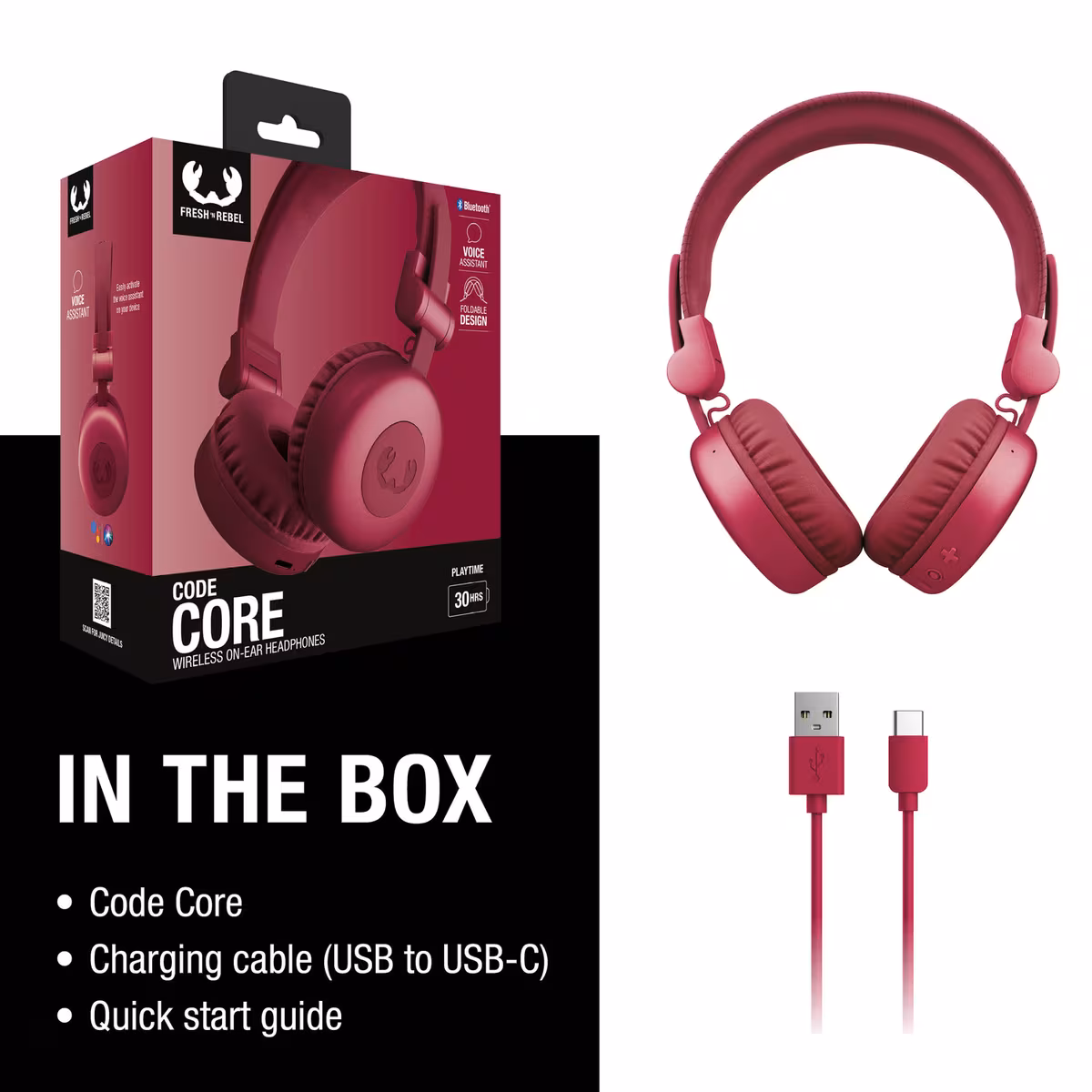 Vue 26 de 3HP1000 I Fresh 'n Rebel Code Core-Wireless on-ear Headphone
