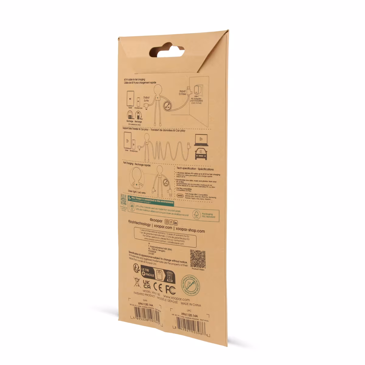 Vue 2 de 2089 | Xoopar Mr. Bio Long Power Delivery Cable with data transfer
