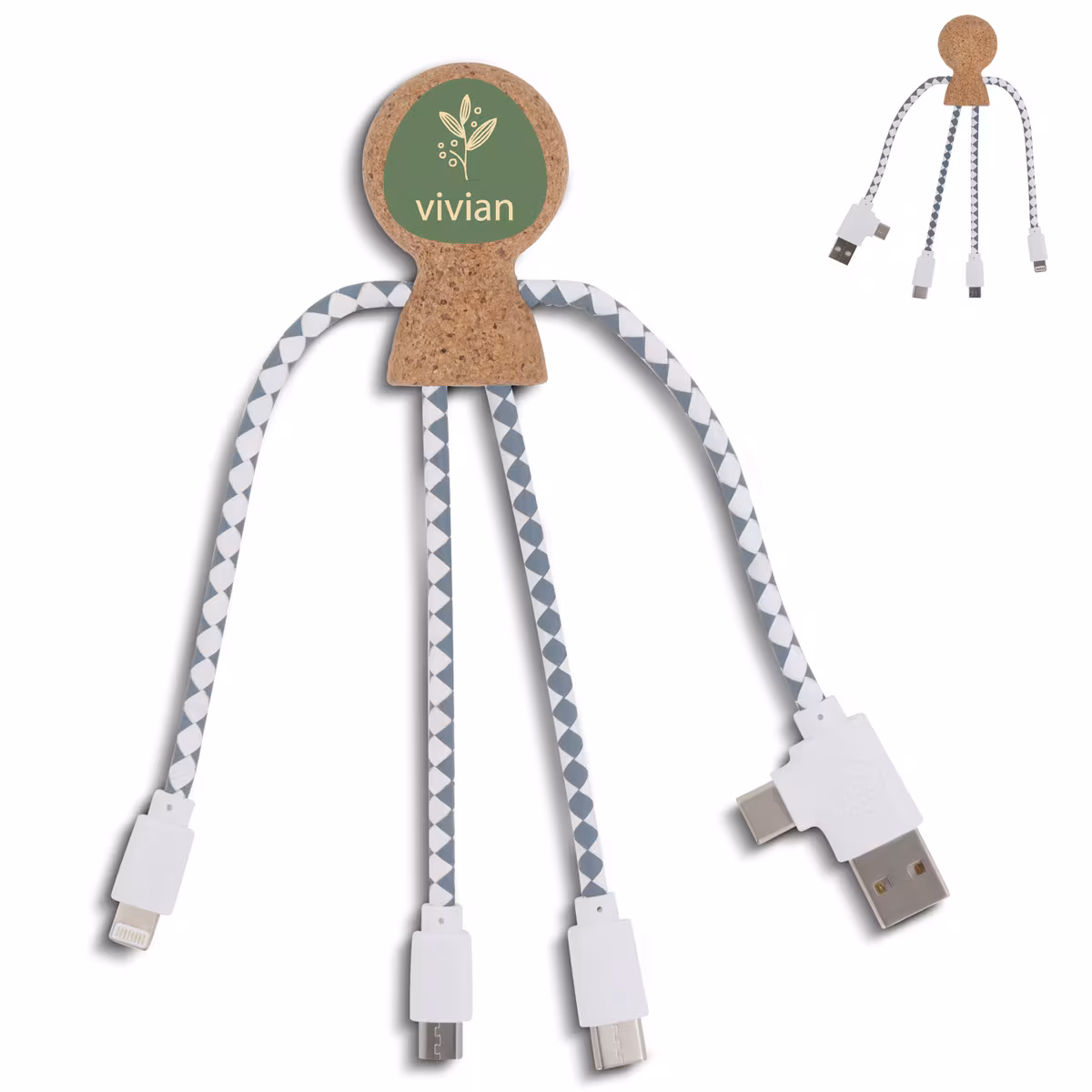 Vue 9 de Xoopar Mr. Bio Cork Charging Cable