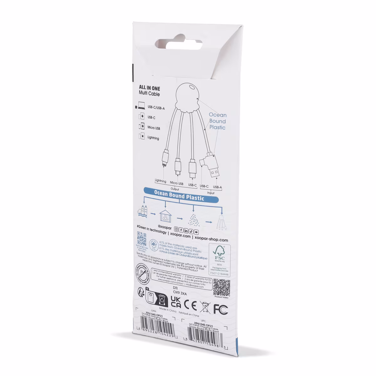 Vue 5 de 4009| Xoopar Eco Octopus Câble de recharge Ocean Bound Plastic