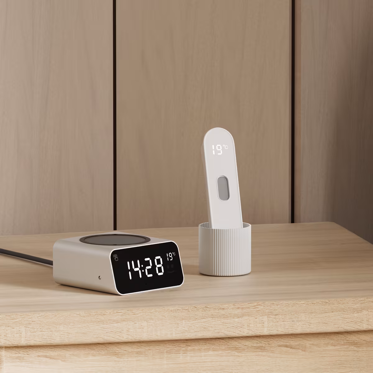 Vue 22 de Chargeur sans fil Xoopar Reddi Charge PD avec horloge