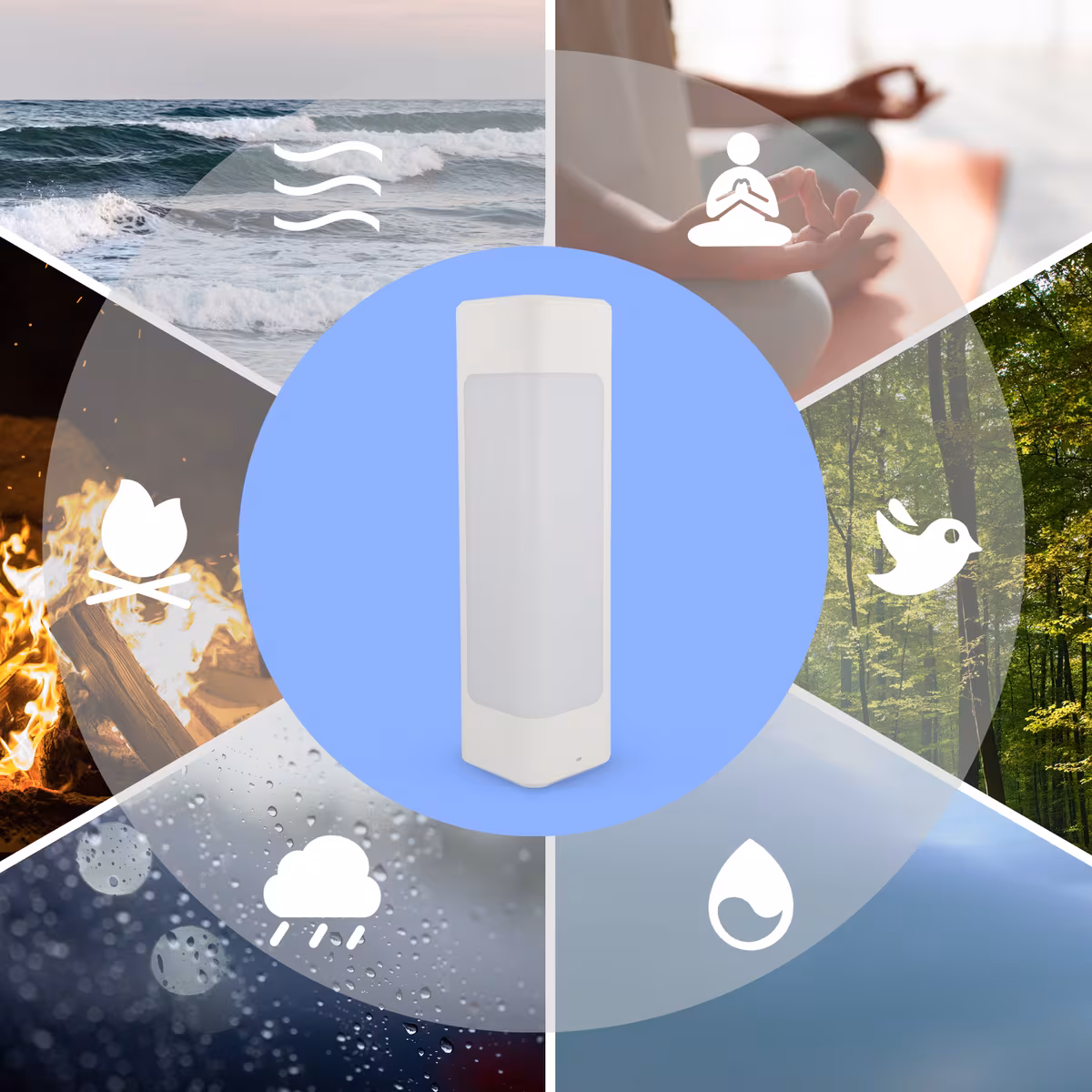 Vue 5 de Xoopar Aura Enceinte à bruit blanc en plastique recyclé