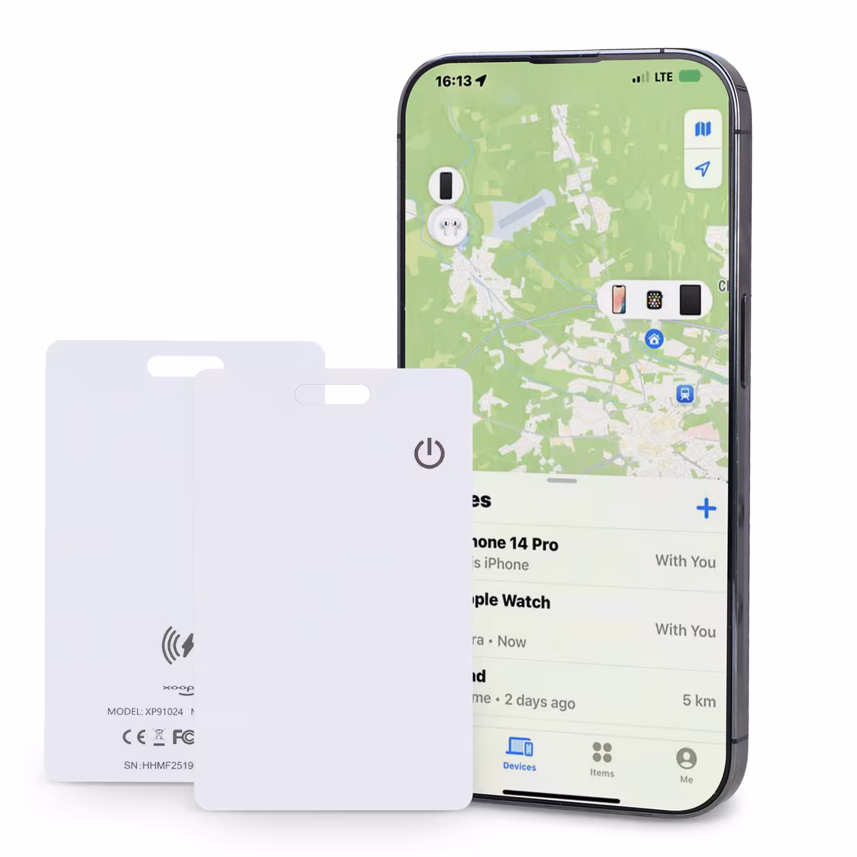 Vue 1 de Xoopar ICE-Card Carte de suivi ultra-mince rechargeable