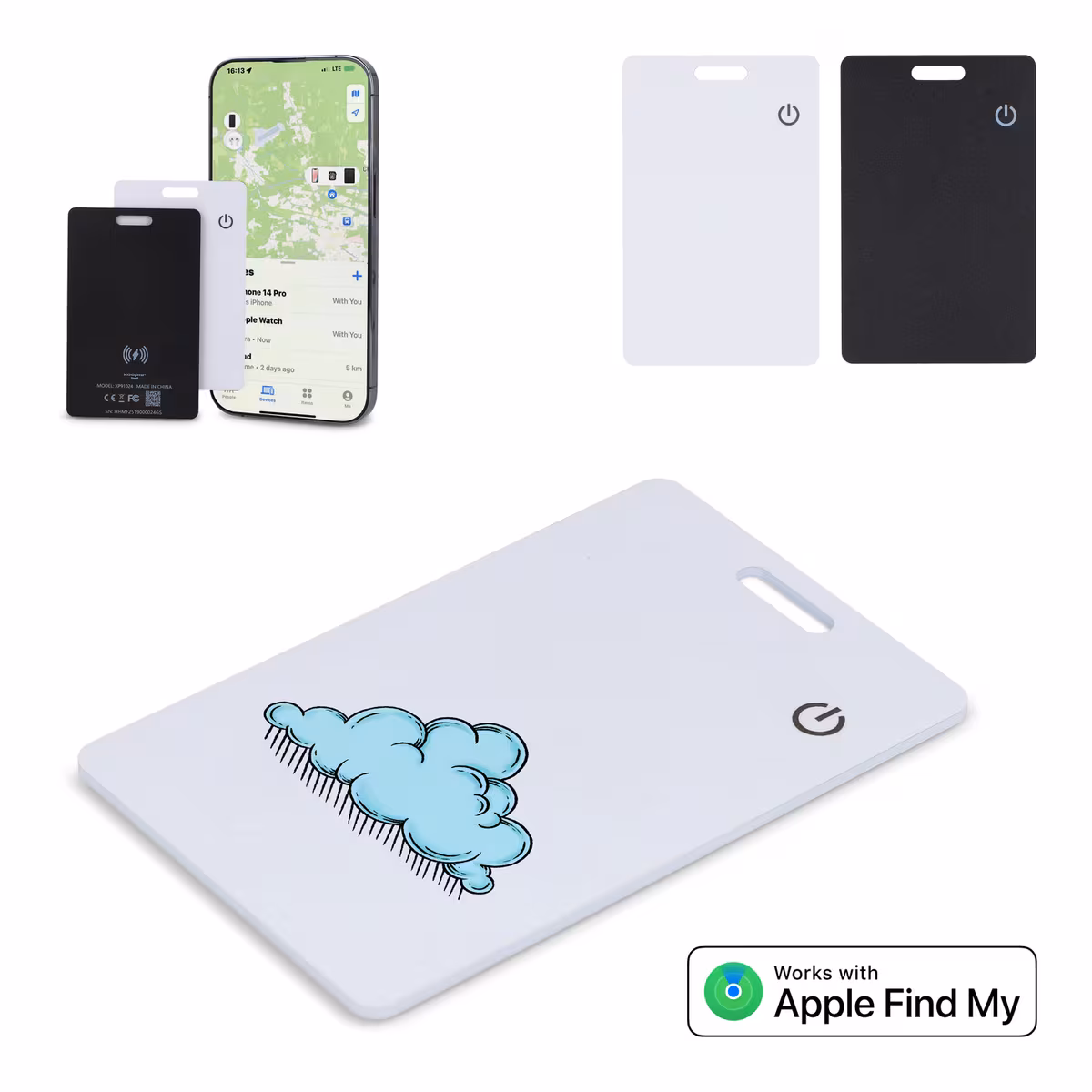 Vue 10 de Xoopar ICE-Card Carte de suivi ultra-mince rechargeable