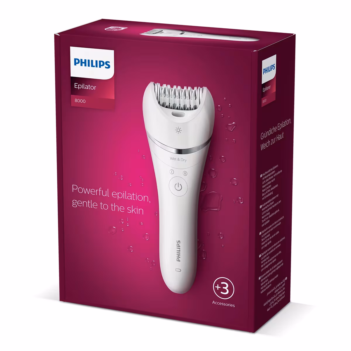 Vue 2 de BRE700|Philips Epilator pour les jambes et le corps, humide et sec