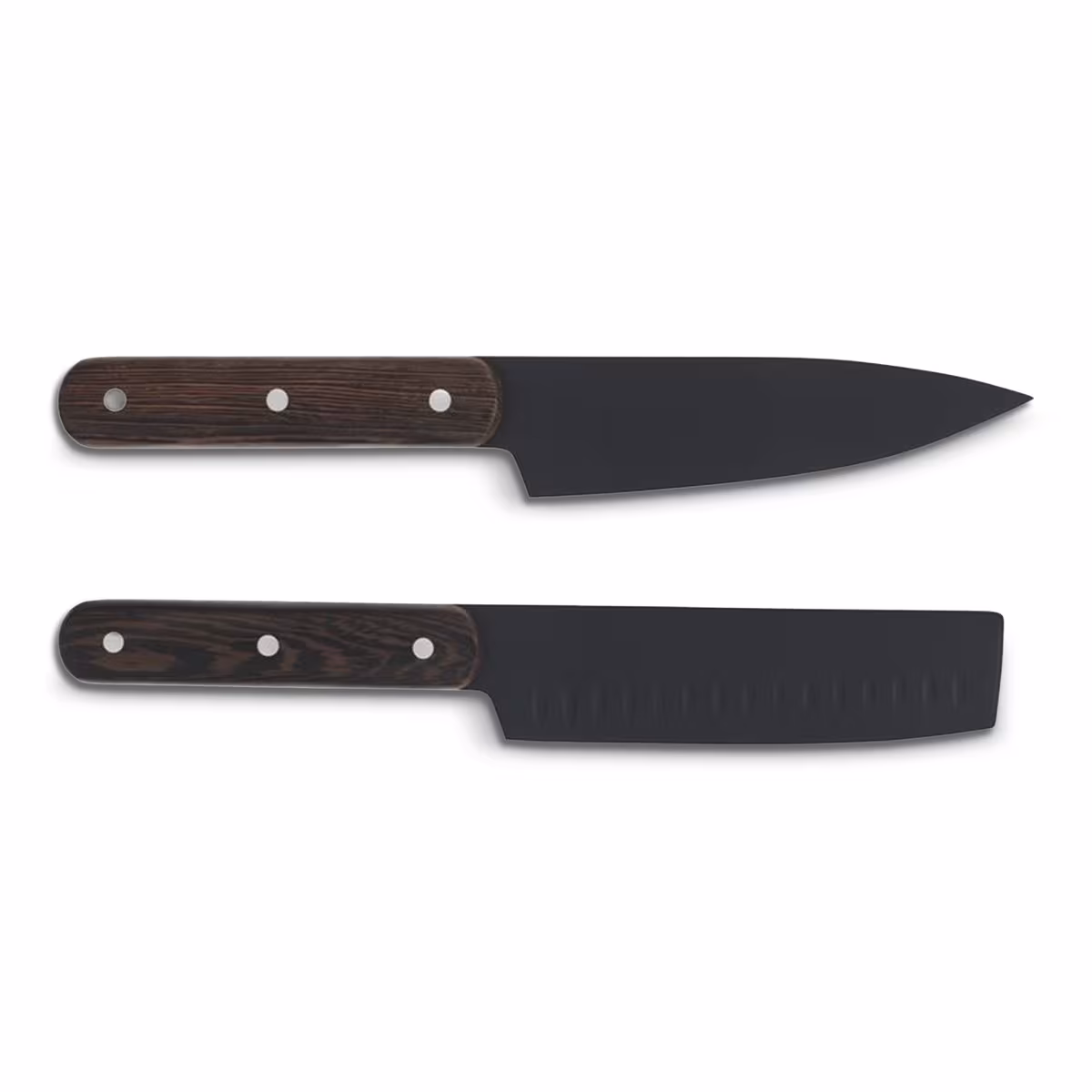 Vue 3 de Orrefors Jernverk set de 2 couteaux, noir & bois